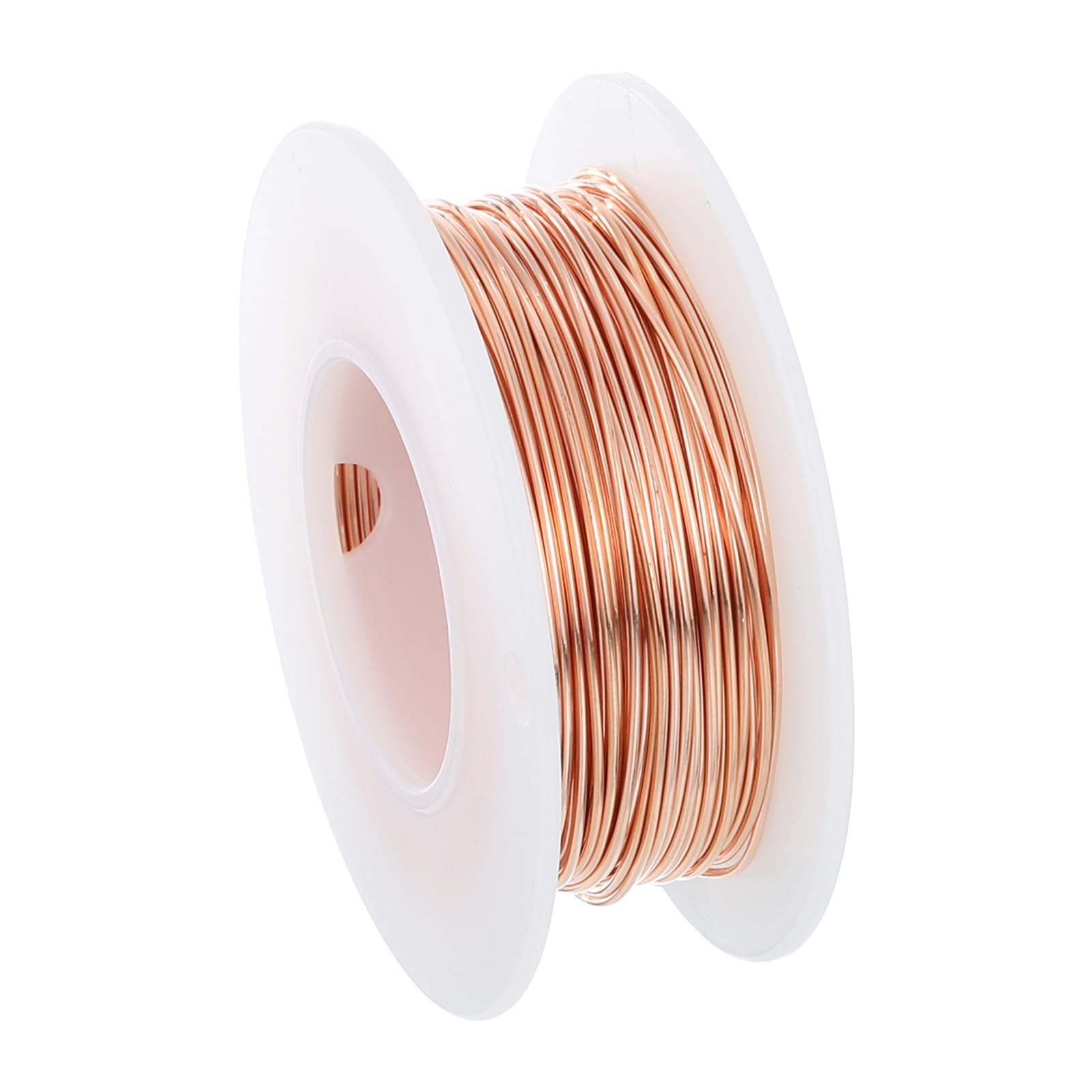 PATIKIL 66 Feet 99.9% Solid Bare Copper Wire, 21 Gauge Pure Copper Wire 0.7mm Soft Beading Wire Metal Plant Stem Ties for Jewelry Craft (20m)