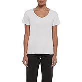 Three Dots Womens V-Neck Short Sleeve Tee