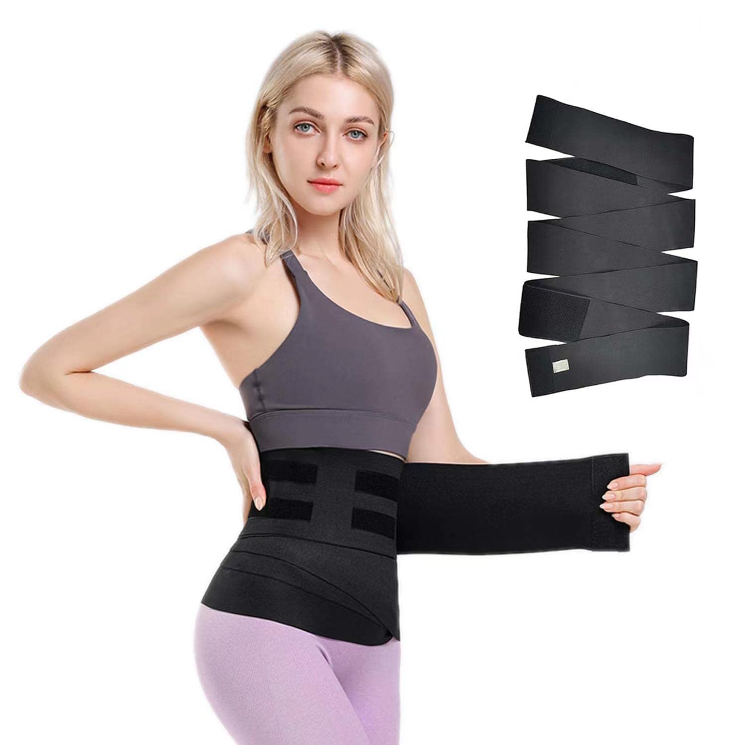 HKJHKJ Waist Trainer Women, Waist Cincher Belt Shapewear Sports Girdles Waist Trimmer Postpartum Belly Wrap Adjustable Comfortable Lumbar Waist Support Belt for Slimming，Fitness Workout, Unisex