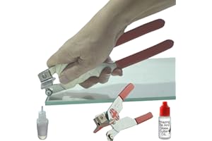 THE AMAZING TILE AND GLASS CUTTER Glass Cutter - Tool for Thick Glass – Cutting Tool to Cut Windows Without Breaking, 2 Tools in 1 with Oil, Repair Window Panes and Picture Frames, with How to Instructions and Online Videos