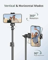 SENSYNE 62" Phone Tripod & Selfie Stick, Extendable