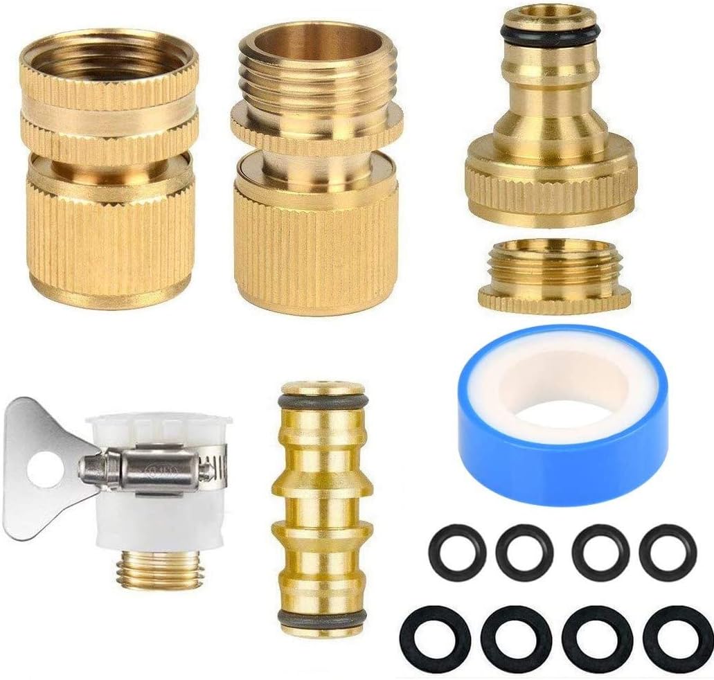 KAHEIGN Brass Garden Tap Adaptors Hose Expandable Stretch Fittings Tap