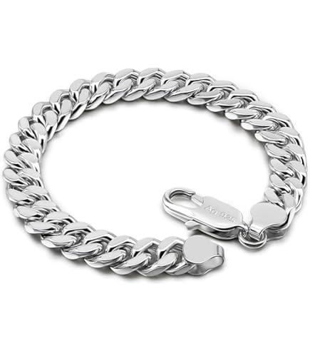 Amazon.com: Lzz 925 Sterling Silver Bracelet Italy 5mm Solid