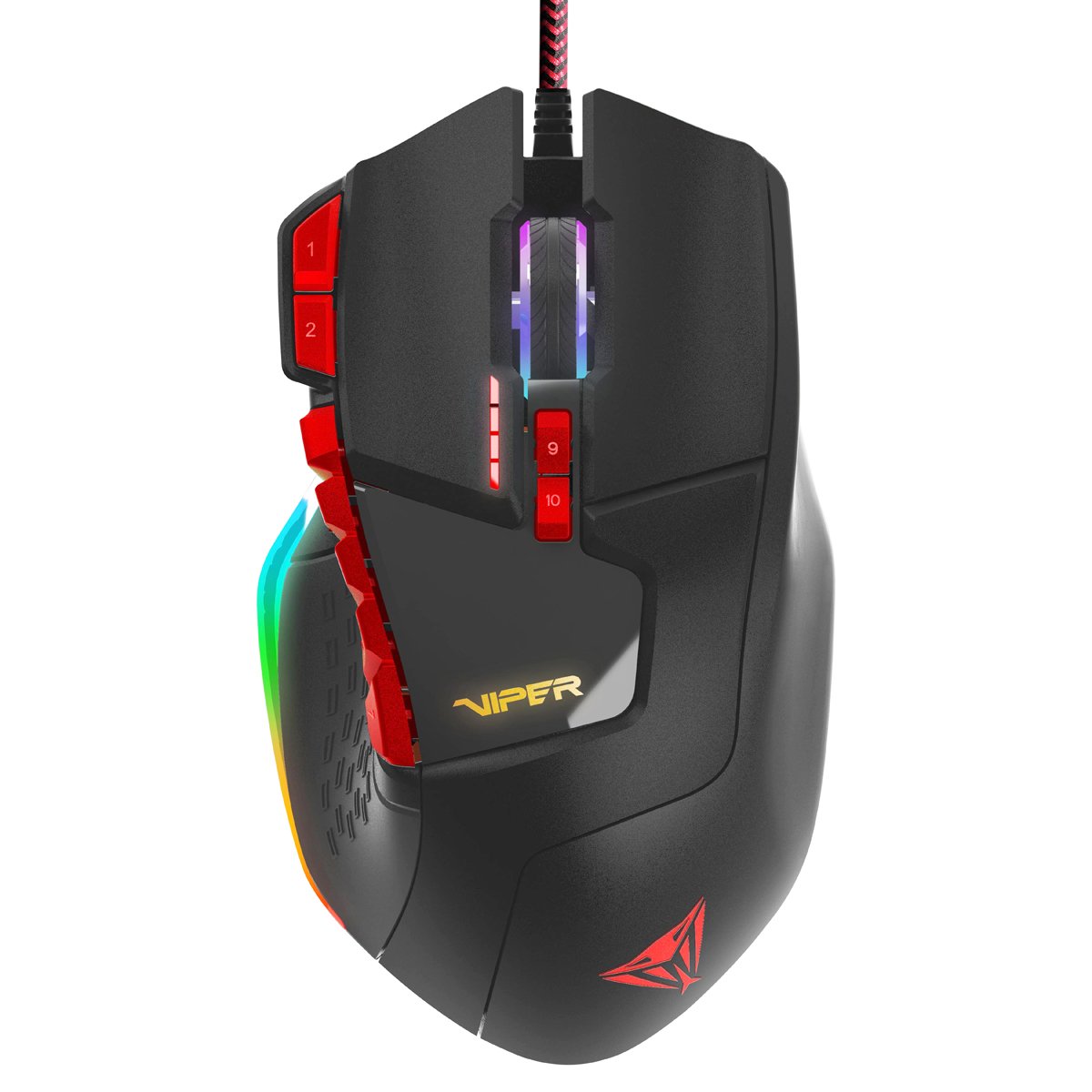 Patriot Viper V570 Full RGB Pro Laser Gaming Mouse, 12000 DPI Precision Sensor, 13 programmable macro Keys PV570LUXWK