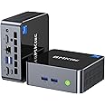 GMKtec Mini PC Intel i5-12450H(Turbo 4.4 GHz) 32GB DDR4 1TB M.2 NVMe SSD Intel i225v Mini Computers, USB 3.2, Type-C/WiFi 6, BT5.2, RJ45 2.5G/ 4K Triple Display Desktop PC