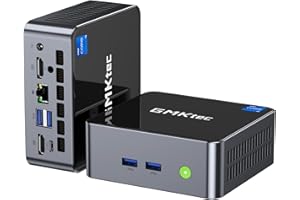 GMKtec Mini PC Intel i5-12450H(Turbo 4.4 GHz) 32GB DDR4 1TB M.2 NVMe SSD Intel i226v Mini Computers, USB 3.2, Type-C/WiFi 6, BT5.2, RJ45 2.5G/ 4K Triple Display Desktop PC