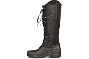 Ovation Women's Comfortable Durable Stylish Warm Water-Repellent Equestrian Horse Riding Tall Telluride Winter Riding Boot, Black, Size 7