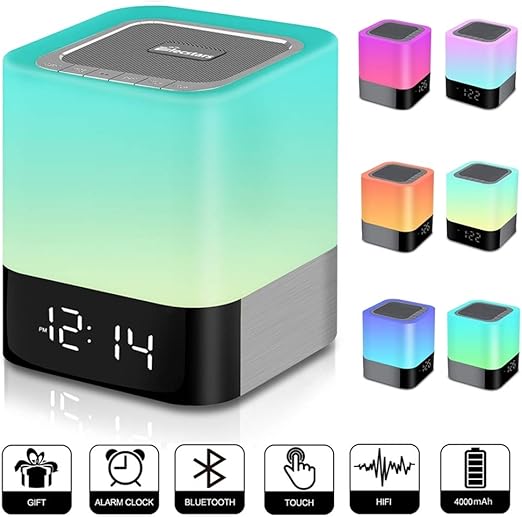 smart alarm lamp with speaker