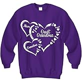 DNM19STORE PT15 Personalized Great Grandma Heart Sweatshirt, Mom, Great Grandma and Grandkids Heart Christmas