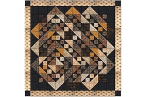 Material Maven Easy Quilt Kit (Silk) Offset Nuetrals/Precut/Ready to Sew!, 69x69