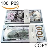 YooQn Play Money $10,000 Full Print New Style Money Copy of $100 Dollar Bills Stack, in Authentic Bank Strap