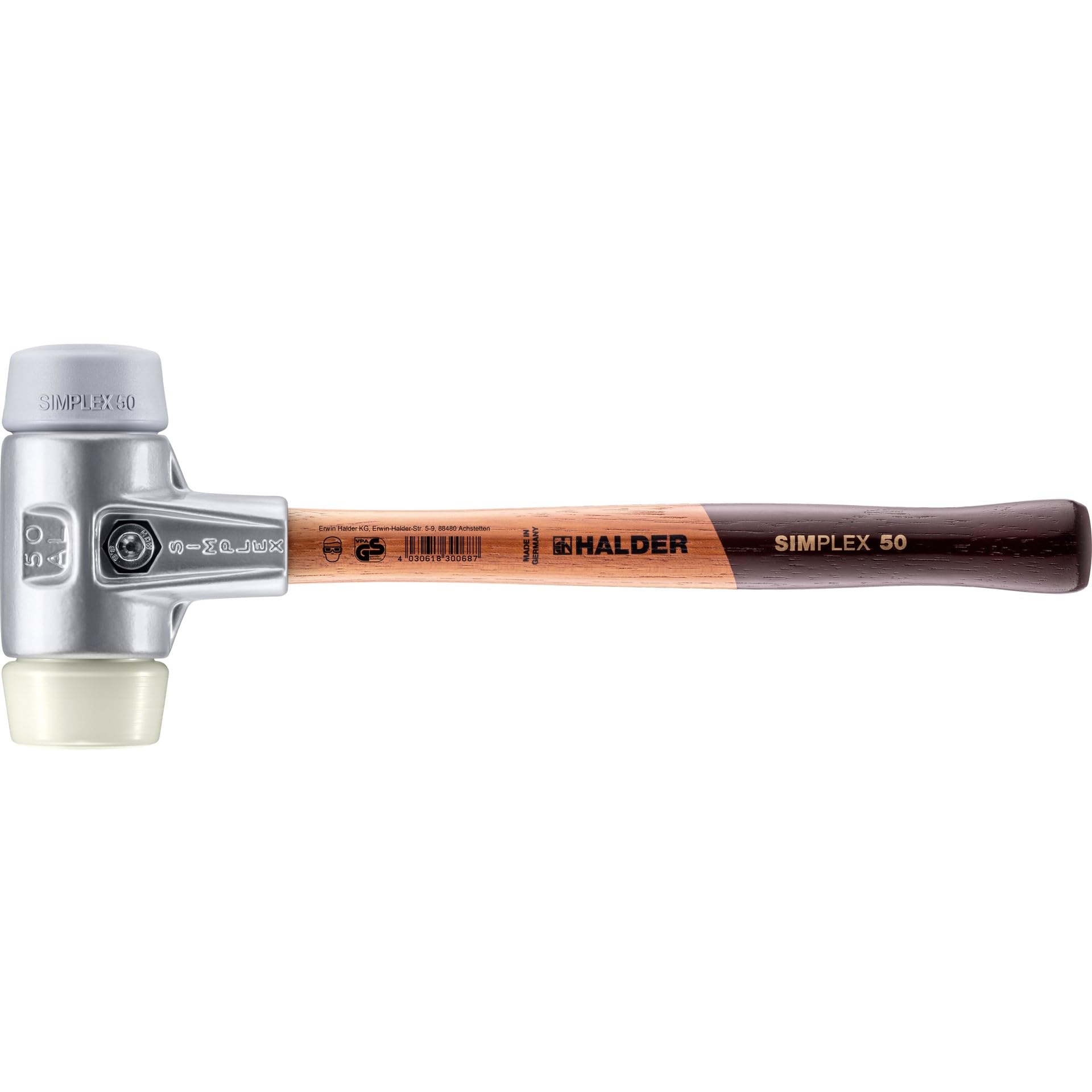 Halder 3138050 "Simplex" TPE-Mid/Nylon Soft-Face Mallet, Multi-Colour, 50 mm