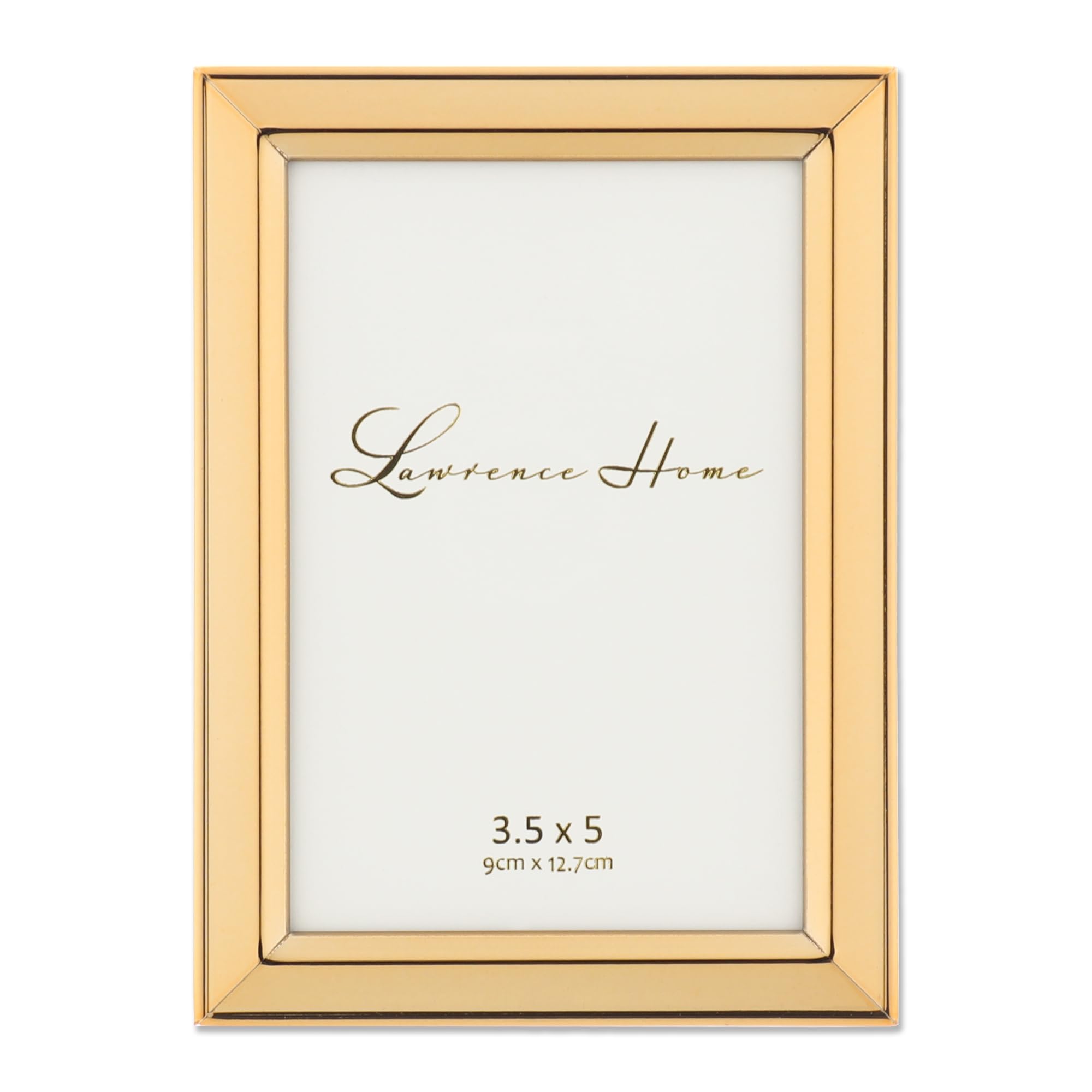 Lawrence Frames 3x5 Gold Metal Classic Bevel Picture Frame