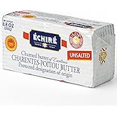 Echire AOC French Unsalted Butter Bar - 8.8 oz / 250 g (Pack of 2) - GUARANTEED OVERNIGHT