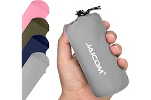 JAICOM Ultralight Sleeping Bag Liner - 5.3 oz Washable Adult Sleep Sack & Travel Sheets, Self Tan Sleep Sack with Two-Way-Zipper, for Backpacking, Hotel, Camping, Travel