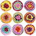 Supla 9 Pcs Fiesta Paper Flowers Pom Poms Flowers Tissue Pom Poms Fiesta Flower Tissue Centerpieces 15.4