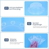 GreeSuit Bathtub Overflow Drain Cover for Deep Baths - Suction Cup Plug view 3
