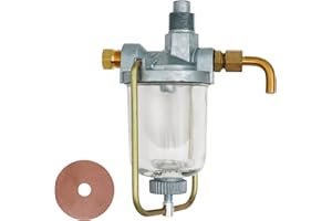 THUNDERMINGO Fuel Sediment Bowl Assembly 370832R91 for Farmall H IH M cub International Tractor fuel sediment bowl Glass Gas Strainer for Super H HV MV W4 OS4 Massey Ferguson 300 340 350 400 460 560 650 706 756