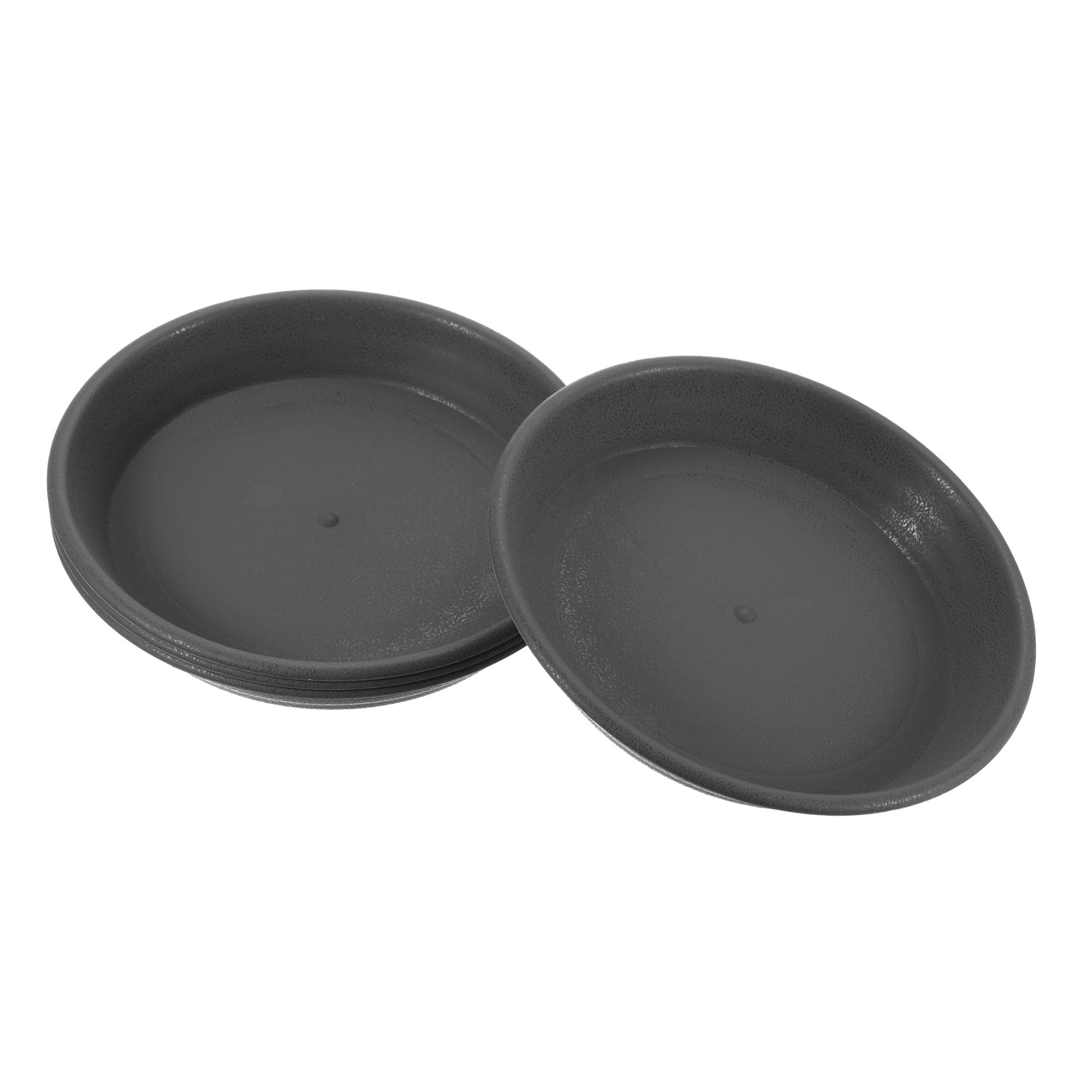 M METERXITY 4 Pack Planter Saucers - Plastic Plant Tray Flowerpot Drip Trays Round Apply to Outdoor/Garden (8.7 Inch/ 22cm, Black)