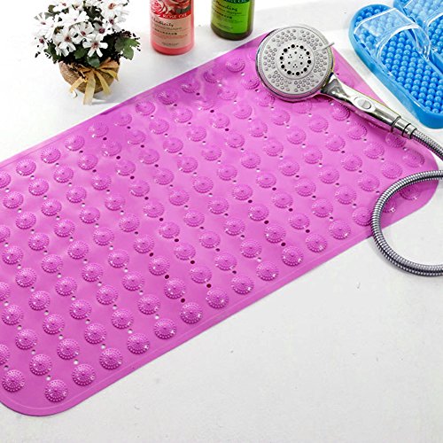 RedSonics(TM) Bathroom Products Non-slip Bath Mat Shower Bath Foot Massage PVC Bathroom Toilet Mats with Suction Cups[ Red ] - Thumbnail 5
