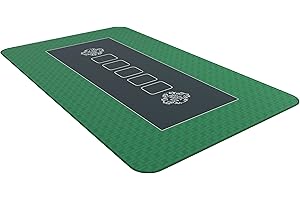 Bullets Playing Cards: Poker Layout - Table Top Mat 39,5 x 23,5in (100 x 60cm) - Playing Mat - Green