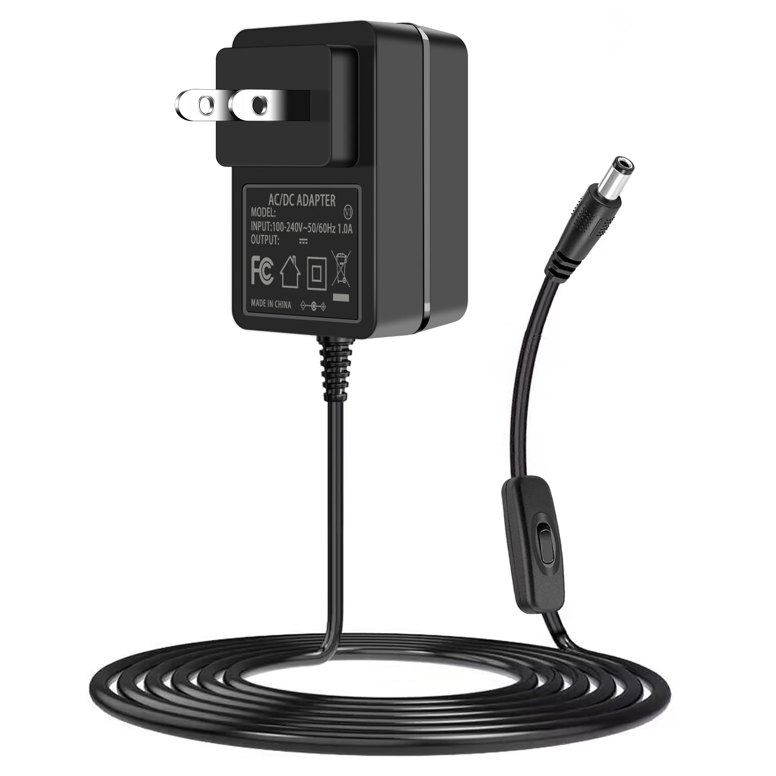 Photo 1 of 24V AC DC Power Supply with Switch, 24W LED Power Adapter, 100-240V AC to DC 24Volts, fit 24Vdc 100ma-1000ma Electronic Device.