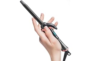 CIVEYA 1/2 Inch Curling Iron for Short Hair, Dual Voltage Travel Size with 5 Adjustable Heat Settings, Mini Curling Iron Ceramic Barrel with Argan Oil Infused