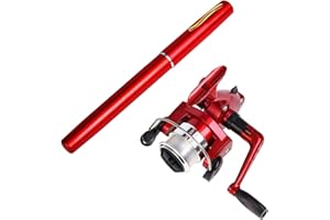 EASTVITA Pen Fishing Rod Kit, 39 Inch Mini Fishing Pole Portable Telescopic Fishing Rod with Spinning Reel Fishing Rod Reel Combo for Travel Saltwater Freshwater Sea