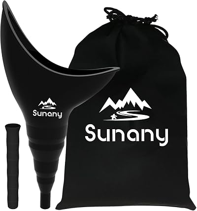 Sunany Female Urinal Silicone Urination Device Portable Women Pee Funnel Camping