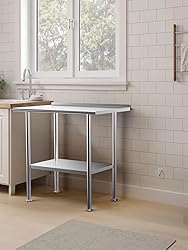 Atelicf Stainless Steel Prep Table for Work, 24
