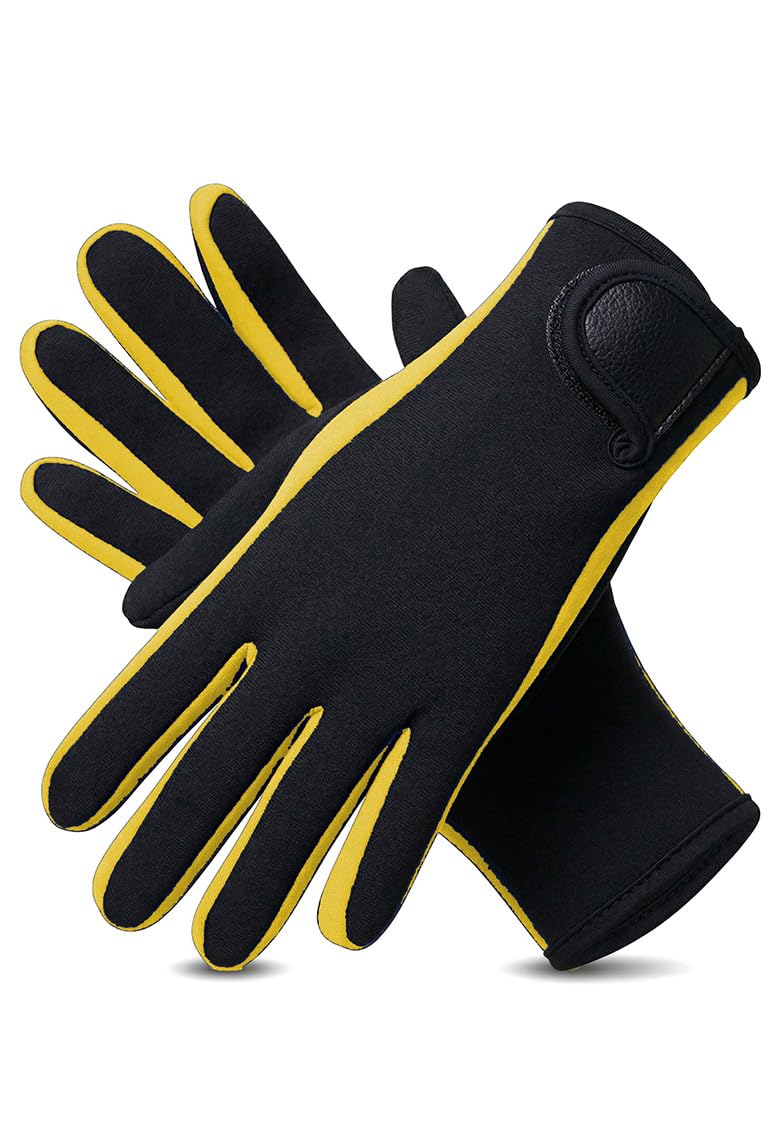 Lovache Neoprene Gloves 1.5MM Swimming Surfing Diving Sailing Wetsuit Yellow