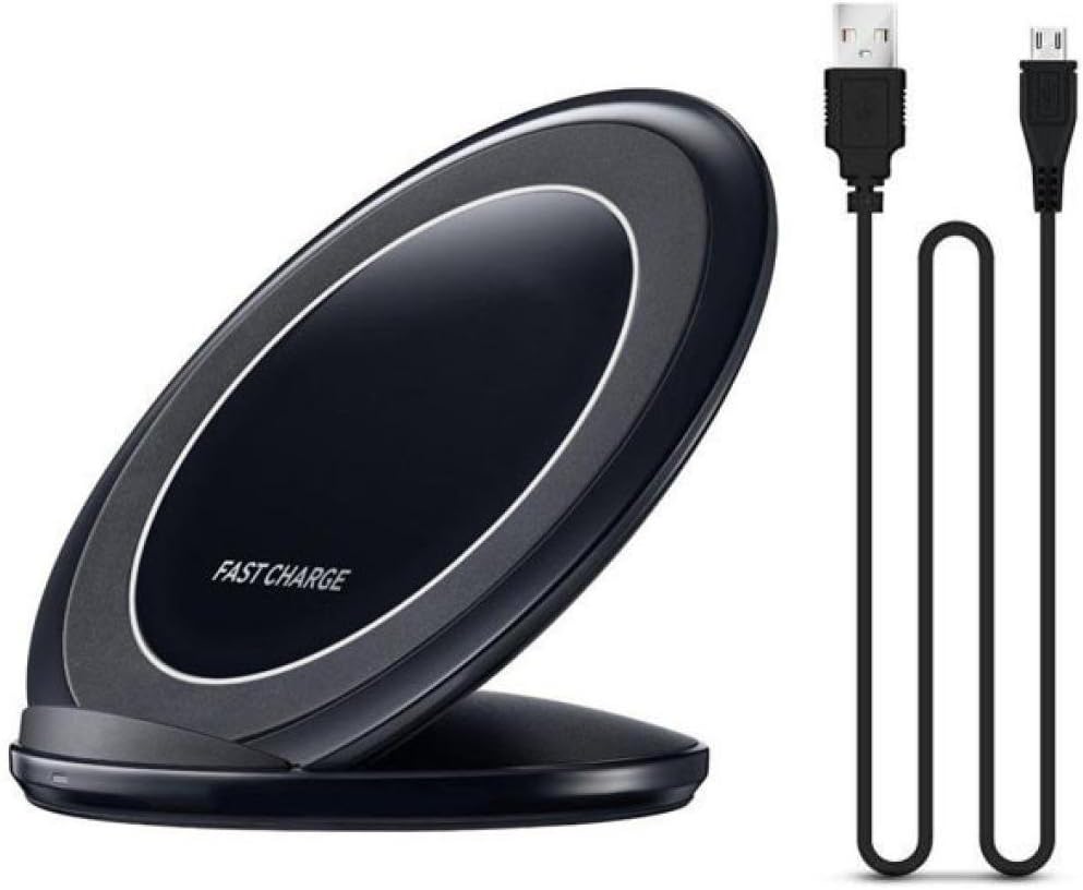 Elaco Qi Wireless Charger Charging Stand Dock Compatible with Samsung Galaxy S8 / S8 Plus, Compatible with Samsung s8,Galaxy S8 Plus (Black)