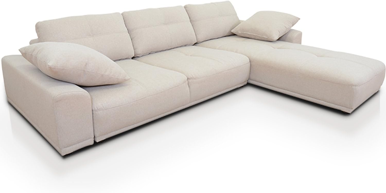 Amazon.co.jp： DORIS カウチソファー ソファー 3人掛け ローソファー 202cm幅 クッション付 ファブリック ベージュ ボーテカウチ ホーム＆キッチン