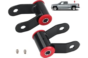 Parfyter 1-1.5" Rear Lift Leaf Rear Shackle Kit, 710515, Compatible with GMC Sierra 1500 & Chevy Silverado 1500 2wd/4wd Truck 1988-2018, Anti-Rust Steel, Includes Installation Hardware