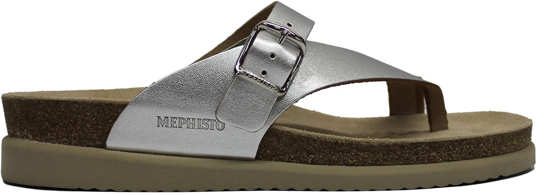 Mephisto Womens Helen Metallic Leather Silver Sandals 8.5 UK Amazon.co