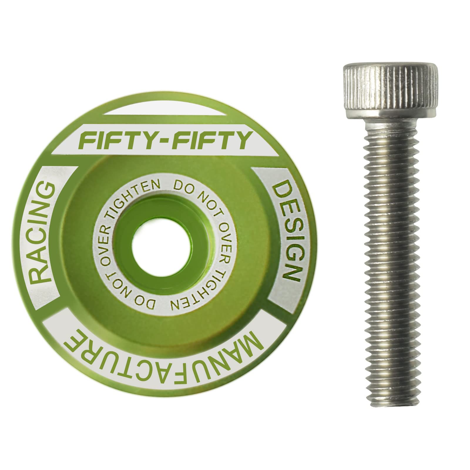 FIFTY-FIFTY Bike Headset Top Cap with Bolts, 1-1/8 Stem Top Cap with Bolt for MTB, Road Bike