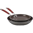 Rachael Ray 87633 Cucina Hard Anodized Nonstick Frying Pan Set / Fry Pan Set / Hard Anodized Skillet Set - 9.25 Inch and 11.5 Inch, Gray
