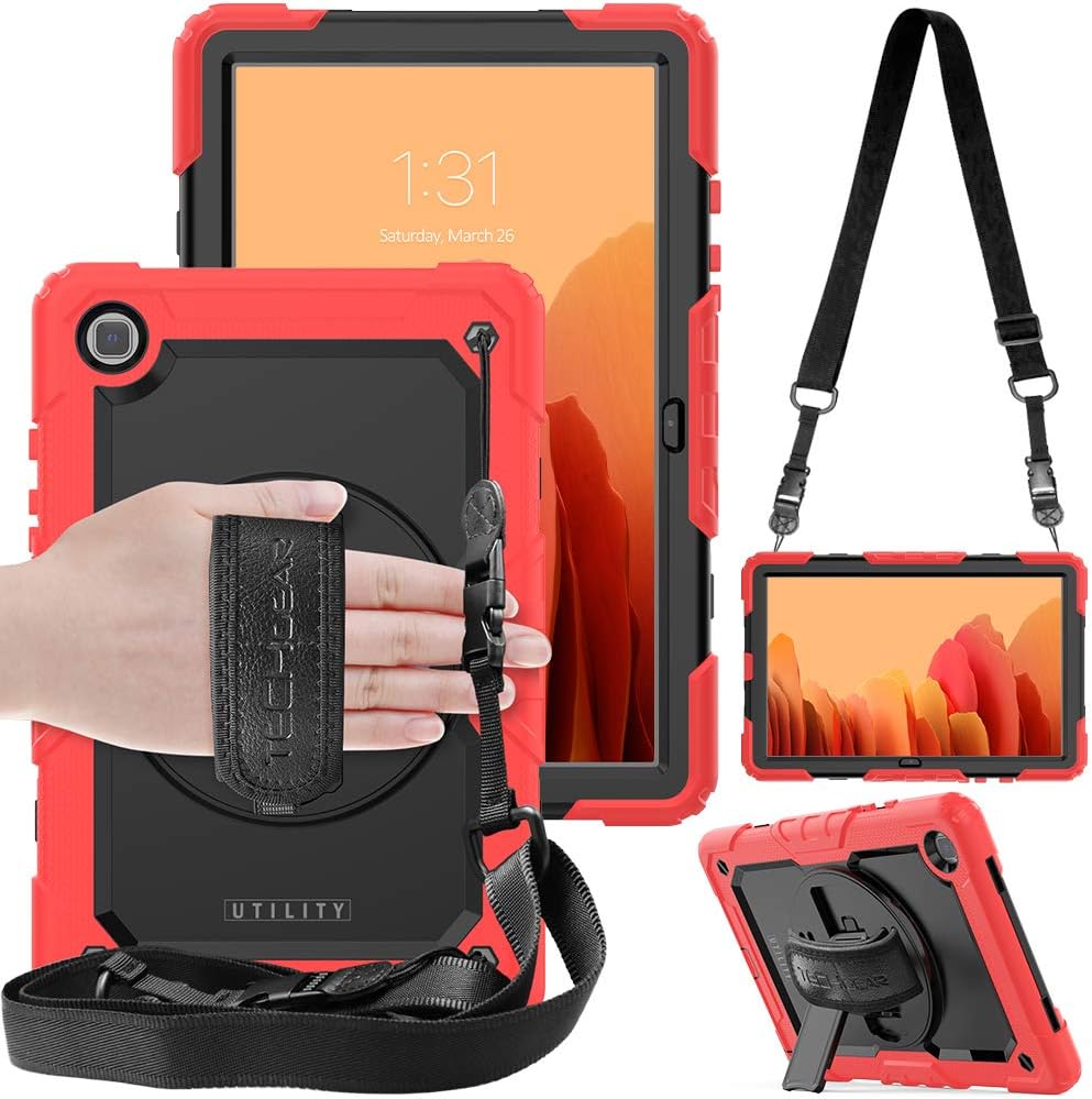 TECHGEAR UTILITY Case fits Samsung Galaxy Tab A7 10.4" (SM-T500 / T503 / T505 / T509) Tough Rugged HEAVY DUTY Armour Shockproof Impact Case with 360 Rotating Stand
