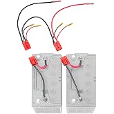 Connect-Ease 24V Trolling Motor Wiring Kit w/Onboard Charger | Two 12V batteries in series, pre-wired 10 AWG charger leads. Tinned marine wire, lithium compatible.