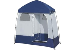 Betterhood Camping Shower Tent Oversize Space Privacy Tent Portable Outdoor Shower Tents for Camping with Floor Changing Tent Dressing Room Easy Set Up Shower Privacy Shelter 2 Rooms Toilet Tent