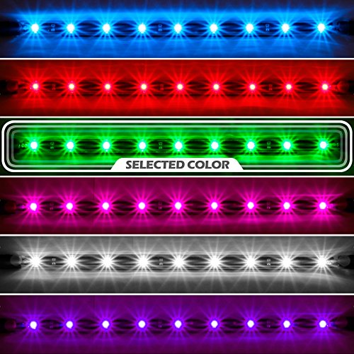 GREEN 4pcs 36 LED Waterproof Three Mode Neon Accent light Kit for Car Interior Trunk Truck Bed Bush Fender - Thumbnail 7