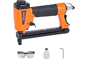 VEVOR Pneumatic Staple Gun, 20 Gauge T50 Pneumatic Upholstery Stapler for 7/16" Crown 5/32"-5/8" Length Staples, 70-110 PSI Air Staple Gun for Woodworking, Upholstering, Fabric, Crafts, DIY Projects