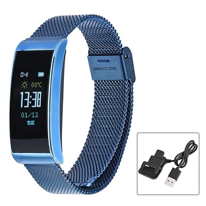 Amazon.com: Yosooa Metal Band Smart Bracelet, Phone Control ...