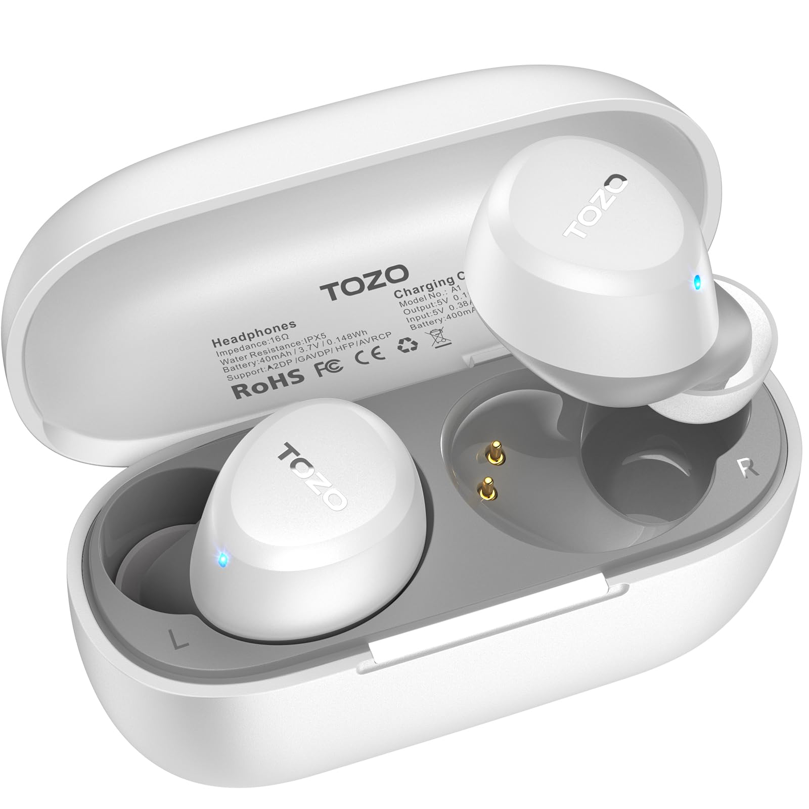 TOZO A1 Wireless Earbuds Bluetooth 5.3 Light Weight