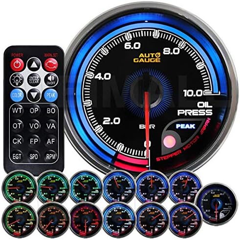 オートゲージ Autogauge 油圧計 車用メーター 60f 日本製 ピークホールド機能付