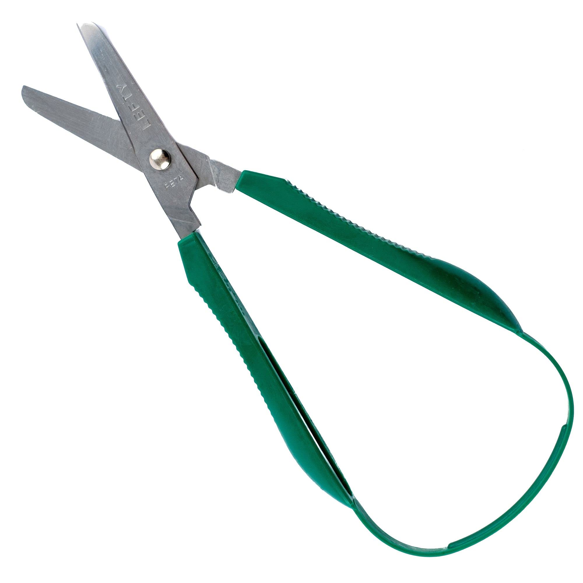 PETA Easi-Grip Loop Handle, Self Opening Scissors, Ergonomic Grip to Increase Stability, Ideal for Scissor Skills Development and People with Weak Grip or Poor Hand Strength, 45mm Left Handed Blade