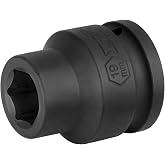 JETECH 3/4" Drive 19mm Standard Impact Socket, 6-Point Metric Impact Socket, Heat-Treated Chrome Molybdenum (Cr-Mo) Alloy Steel, Heavy-Duty for Automotive &amp; Industrial Applications