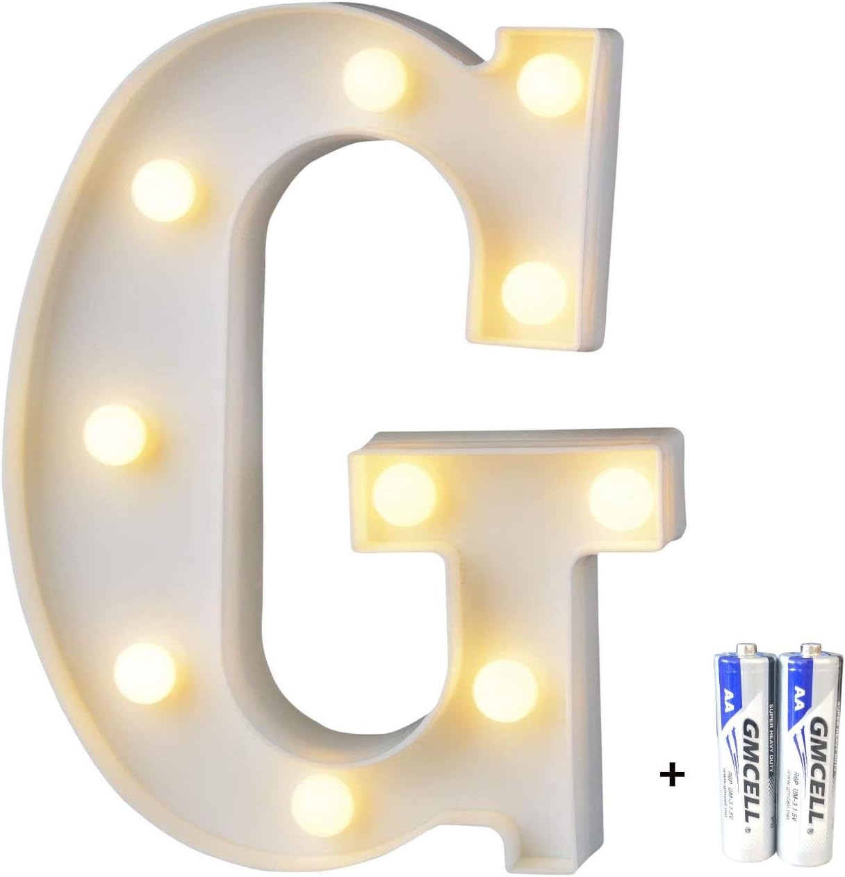 bemece LED Alphabet Letter Lights, Decorative Warm Plastic Light up