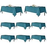 sancua Teal Tablecloths for 6 Foot Rectangle