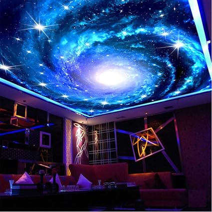 Hwhz Custom 3d Photo Wallpaper Galaxy Star Ceiling Fresco Wall Art